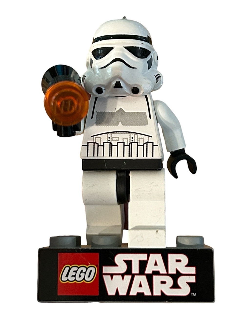 LEGO hallmark Star Wars Stormtrooper Minifigure with Orange Blaster